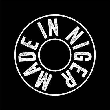 Made in Niger text emblem stamp, concept background