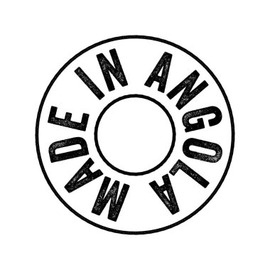 Made in Angola text emblem stamp, concept background