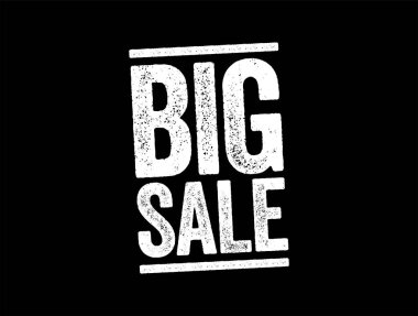 BIG SALE text stamp, business concept background