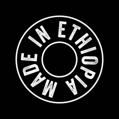 Etiyopya metin amblem damgası, konsept arkaplan