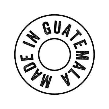 Made in Guatemala text emblem stamp, concept background