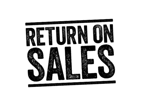 Return Sales Измерение Насколько Эффективно Компания Превращает Продажи Прибыль Текстовая — стоковый вектор
