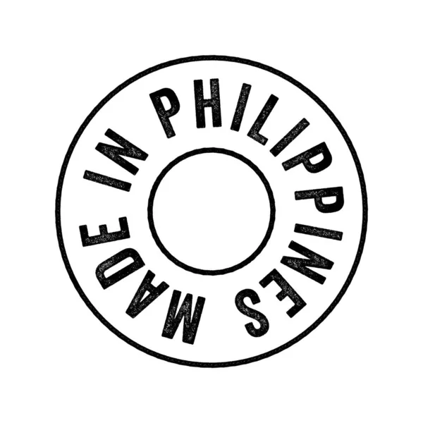 Dibuat Filipina Teks Perangko Konsep Latar Belakang - Stok Vektor