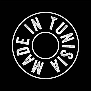 Tunus metin amblem damgası, konsept arkaplan