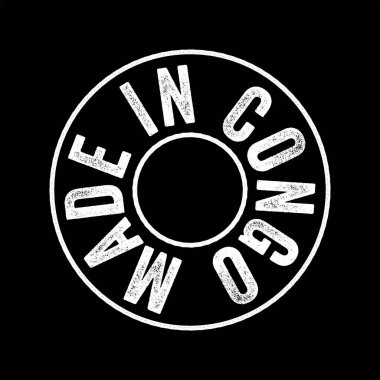 Kongo metin amblem damgası, konsept arkaplan