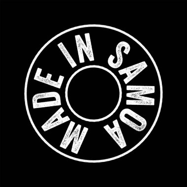 Samoa metin amblem damgası, konsept arkaplan