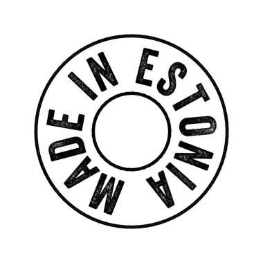 Estonya metin amblem damgası, kavram arkaplan