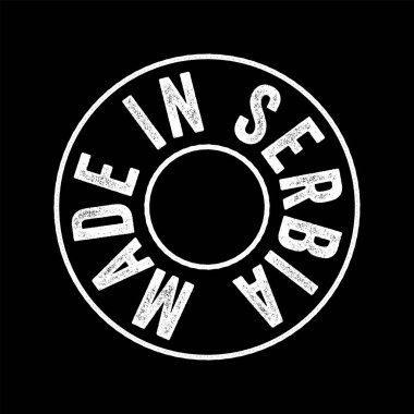 Sırbistan 'da yapılan metin amblem damgası, kavram geçmişi