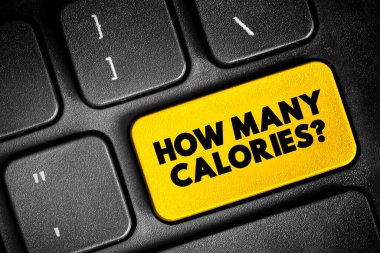 How Many Calories? text button on keyboard, concept background