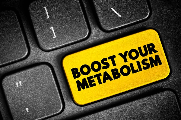 Boost Your Metabolism Text Button Keyboard Concept Background — Foto Stock