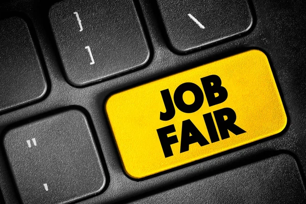 Job Fair Event Which Employers Recruiters Schools Give Information Potential — Photo