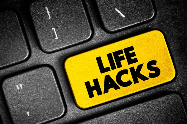 Life Hacks Skill Novelty Method Increases Productivity Efficiency All Walks — Zdjęcie stockowe