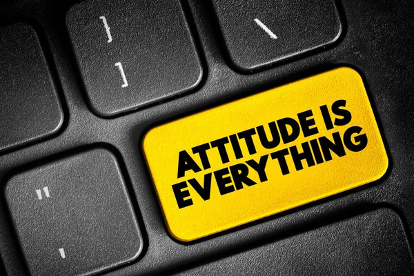 Attitude Everything Text Button Keyboard Concept Background — 图库照片