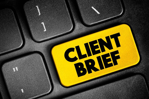 Client Brief Document Outlines Requirements Scope Project Campaign Set Forth — Foto Stock