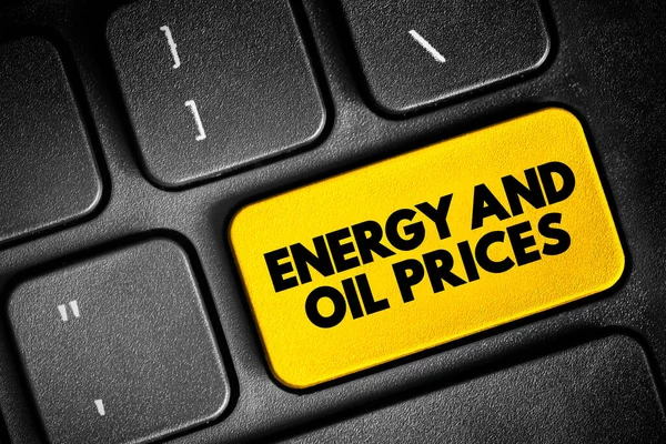 Energy Oil Prices Text Button Keyboard Concept Background — Stock Photo, Image