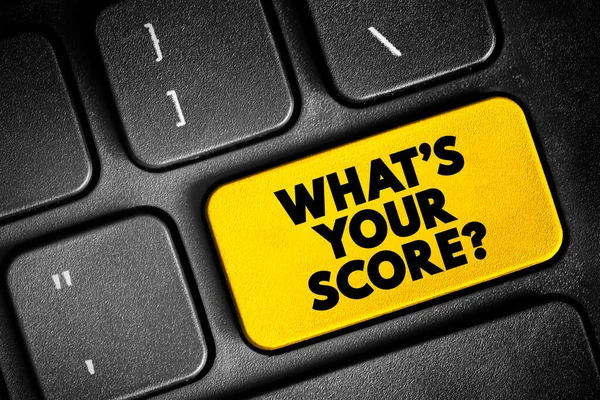 What Your Score Question Text Button Keyboard Concept Background — Foto Stock