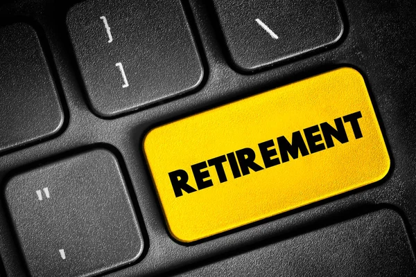 Pensioen Terugtrekking Uit Functie Het Beroep Uit Het Actieve Beroepsleven — Stockfoto
