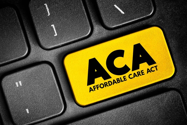 Aca Affordable Care Act Комплексные Реформы Медицинского Страхования Налоговые Положения — стоковое фото