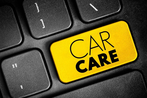 Car care text button on keyboard, concept background