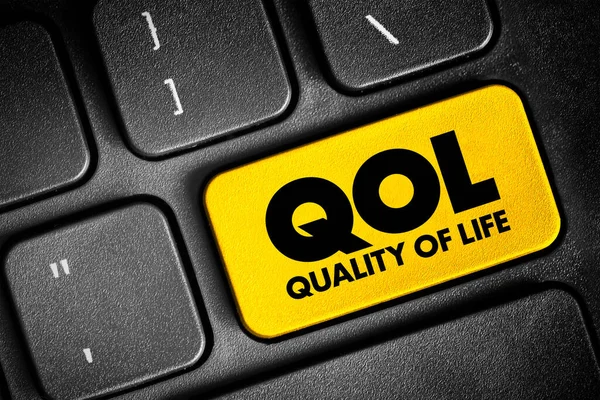 Qol Quality Life Degree Which Individual Healthy Comfortable Able Participate — Fotografia de Stock