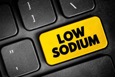 Klavyede düşük Sodyum metin düğmesi, konsept arkaplan