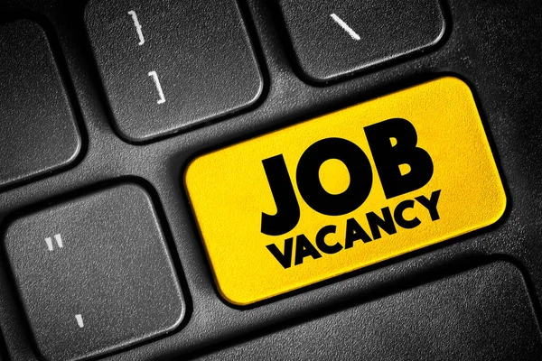 Job Vacancy Text Button Keyboard Concept Background — 图库照片