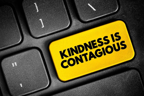 Kindness Contagious Text Button Keyboard Concept Background — Stock Photo, Image