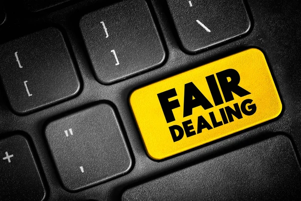 Fair Dealing Korlátozás Kivétel Szerzői Jog Által Kreatív Szerzőjének Biztosított — Stock Fotó