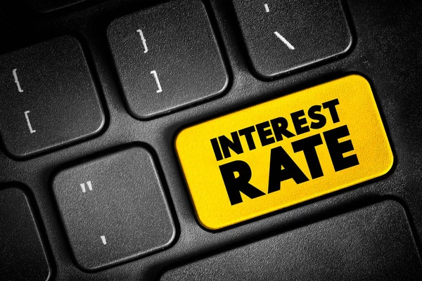 Interest Rate - amount of interest due per period, as a proportion of the amount lent, deposited,