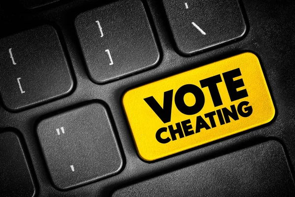Vote Cheating Text Button Keyboard Concept Background — Stock Photo, Image