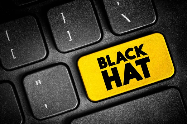 Black Hat Hacker Who Violates Computer Security Own Personal Profit — Stock Photo, Image
