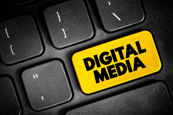 Digitala Medier Alla Kommunikationsmedier Som Fungerar Tillsammans Med Olika Kodade — Stockfoto