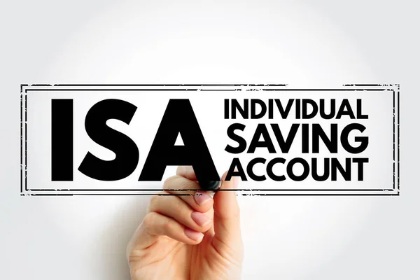 Isa Individual Saving Account Class Retail Investment Arrangement Available Residents — Stockfoto