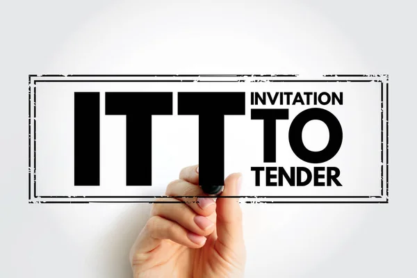 Itt Invitation Tender Formal Structured Procedure Generating Competing Offers Different — Stockfoto