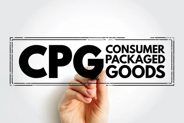 Cpg Consumer Packaged Goods Товары Которые Потребители Часто Используют Заменяют — стоковое фото