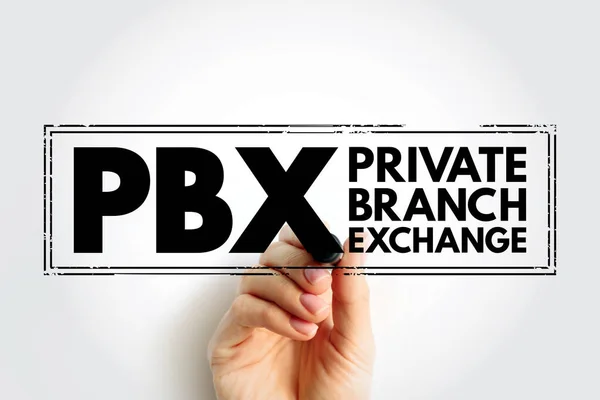 Pbx Private Branch Exchange Term Telephone System Interphone Network Acronym — Φωτογραφία Αρχείου