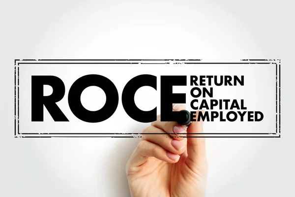 Roce Return Capital Employed Acronym Text Stamp Business Concept Background — Stockfoto