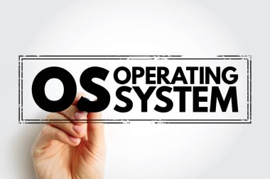 OS - Operating System is system software that manages computer hardware, software resources, and provides common services for computer programs, acronym text concept background