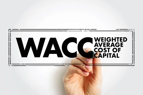 Wacc Weighted Average Cost Capital Rate Company Expected Pay Average — Stockfoto