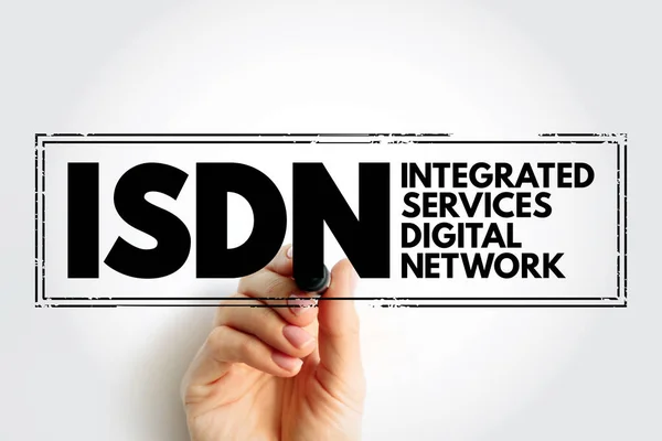 Isdn Integrated Services Digital Network Набір Стандартів Язку Одночасної Цифрової — стокове фото