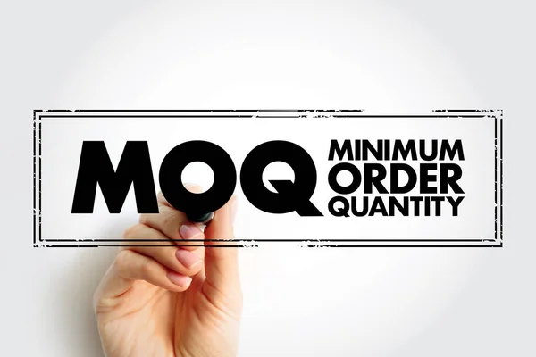 Moq Minimum Order Quantity Fewest Number Units Required Purchased One — Stock Photo, Image