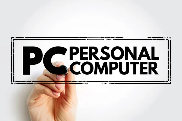 Personal Computer Acronym Stamp Technology Concept Background — Stock Photo, Image