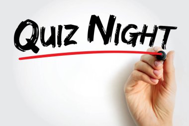 Quiz Night metin alıntısı, kavram arkaplanı