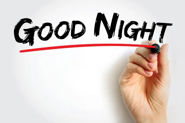 stock image Good Night text quote, concept background