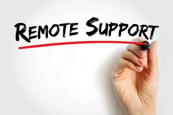 Remote Support Action Providing Technical Support Once Remote Access Connection — Stock Photo, Image