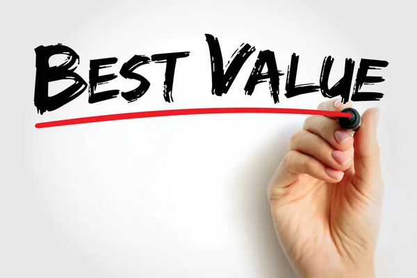 Best Value Text Zitat Konzept Hintergrund — Stockfoto