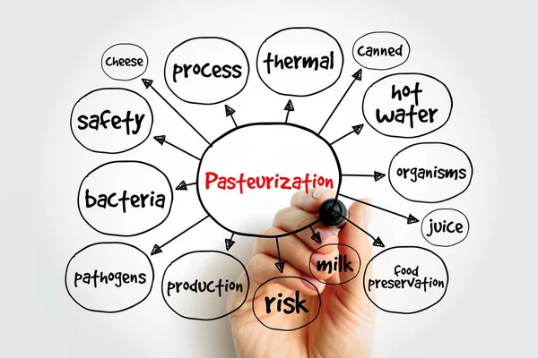 stock image Pasteurization mind map, concept for presentations and reports