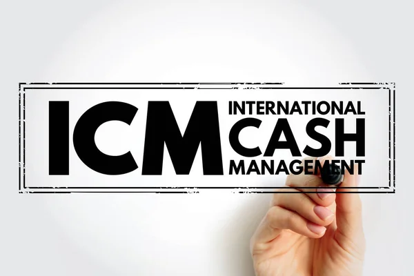 Icm International Cash Management Поле Яке Допомагає Згладжувати Процес Переміщення — стокове фото