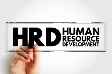 HRD İnsan Kaynakları Geliştirme - kurumların, kişilerin ve ekiplerin etkinliğini artırmak, kısaltma metin damgası