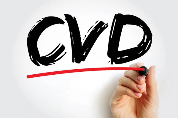 Cvd Cardiovascular Disease Group Disorders Heart Blood Vessels Acronym Text — 图库照片